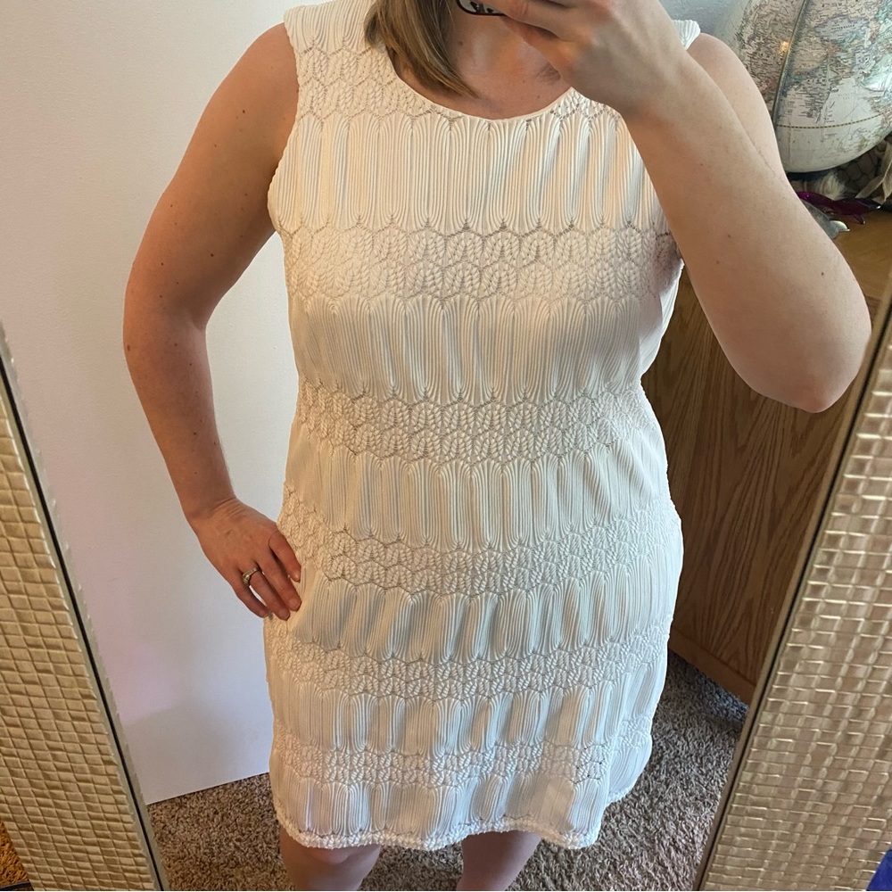 St. Bernard’s For Dunnes Crochet Lace Dress - Ivory - Size 14